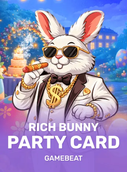 Rich Bunny Party Card game tile